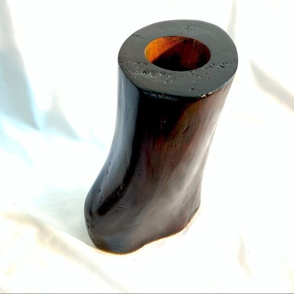 LOG 🪵 CANDLE HOLDERS HAND MADE VINTAGE - Picture 4 of 7